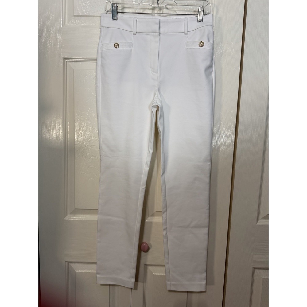 Loft Curvy Sutton Women's Skinny Pants‎ White Size 2